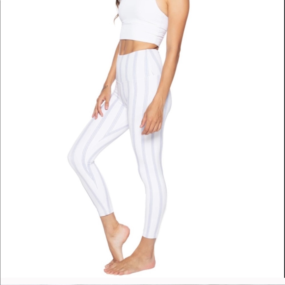 Strut This Teagan 7/8 Blue Stripe Legging NWT